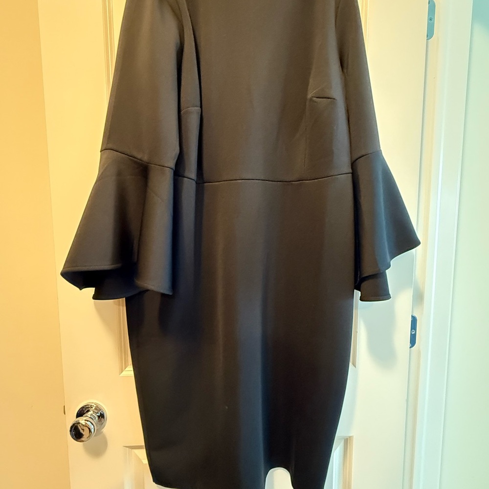 Eloquii Black Bell Sleeve Dress